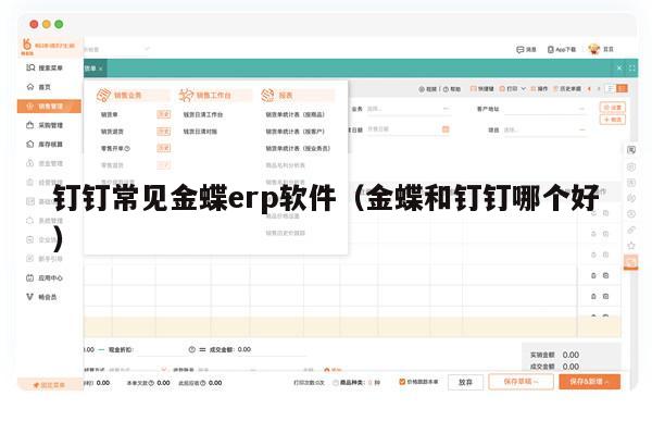 钉钉常见金蝶erp软件（金蝶和钉钉哪个好）