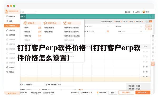 钉钉客户erp软件价格（钉钉客户erp软件价格怎么设置）