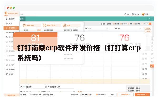 钉钉南京erp软件开发价格（钉钉算erp系统吗）