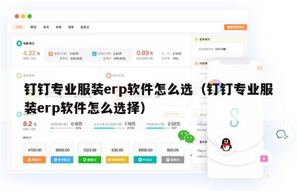 钉钉专业服装erp软件怎么选（钉钉专业服装erp软件怎么选择）