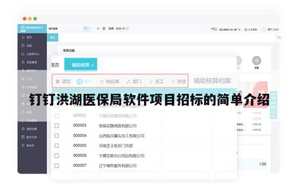 钉钉洪湖医保局软件项目招标的简单介绍