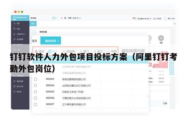 钉钉软件人力外包项目投标方案（阿里钉钉考勤外包岗位）