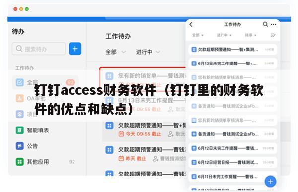 钉钉access财务软件（钉钉里的财务软件的优点和缺点）