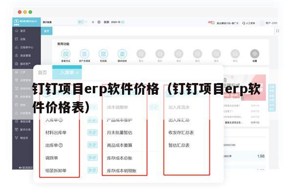 钉钉项目erp软件价格（钉钉项目erp软件价格表）