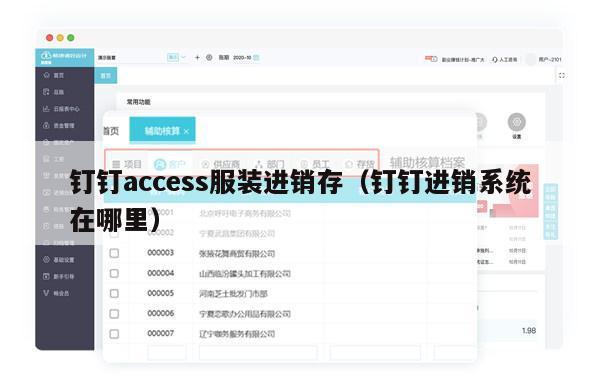 钉钉access服装进销存（钉钉进销系统在哪里）