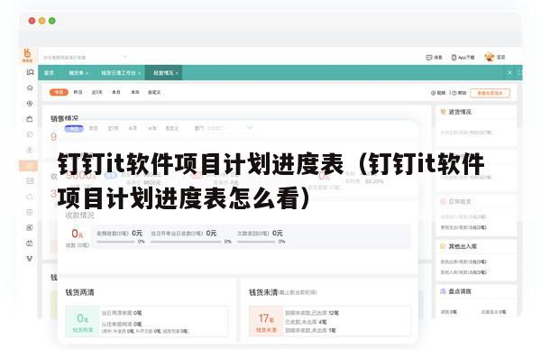 钉钉it软件项目计划进度表（钉钉it软件项目计划进度表怎么看）