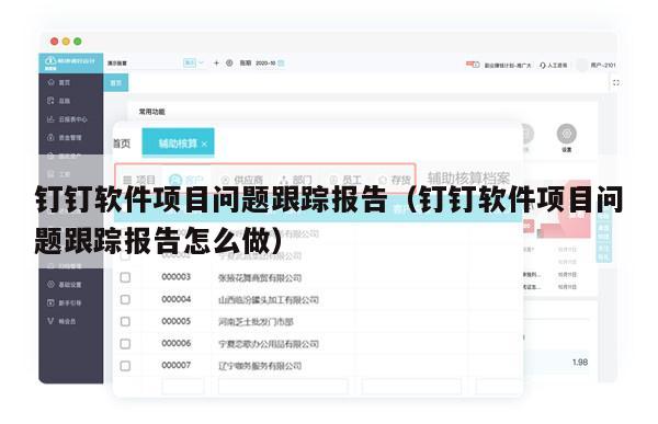 钉钉软件项目问题跟踪报告（钉钉软件项目问题跟踪报告怎么做）