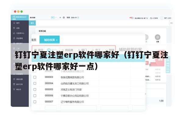 钉钉宁夏注塑erp软件哪家好（钉钉宁夏注塑erp软件哪家好一点）