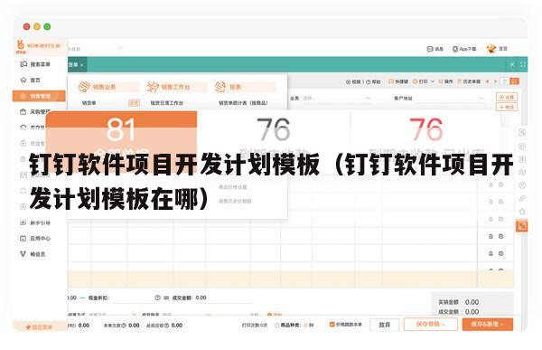 钉钉软件项目开发计划模板（钉钉软件项目开发计划模板在哪）