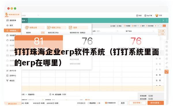 钉钉珠海企业erp软件系统（钉钉系统里面的erp在哪里）