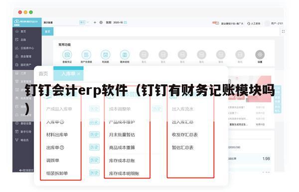 钉钉会计erp软件（钉钉有财务记账模块吗）