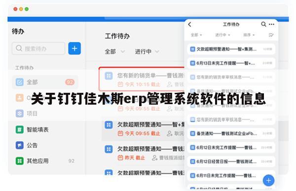 关于钉钉佳木斯erp管理系统软件的信息