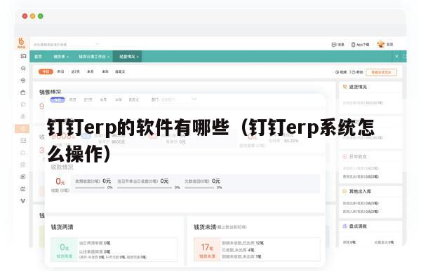 钉钉erp的软件有哪些（钉钉erp系统怎么操作）