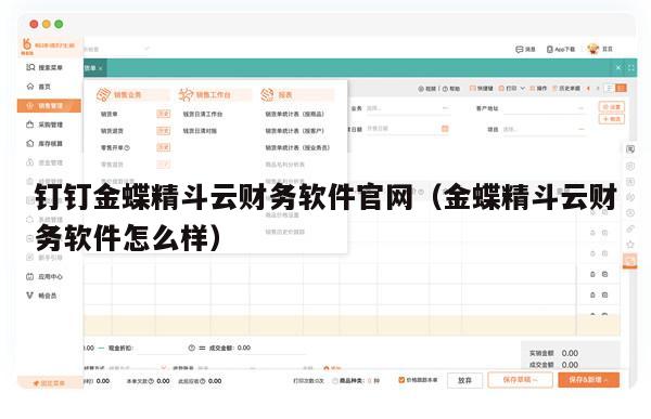 钉钉金蝶精斗云财务软件官网（金蝶精斗云财务软件怎么样）