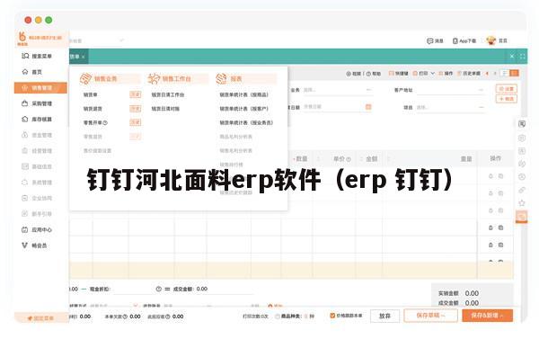 钉钉河北面料erp软件（erp 钉钉）