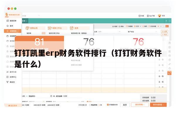 钉钉凯里erp财务软件排行（钉钉财务软件是什么）