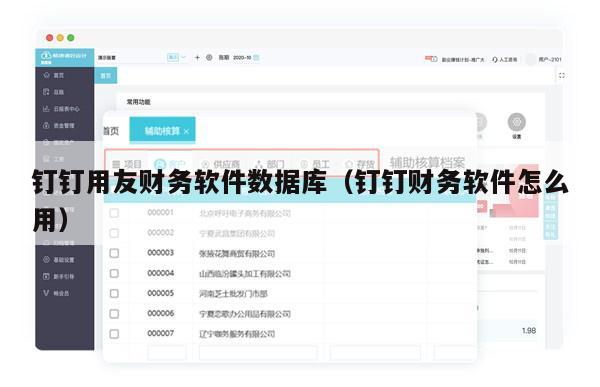 钉钉用友财务软件数据库（钉钉财务软件怎么用）