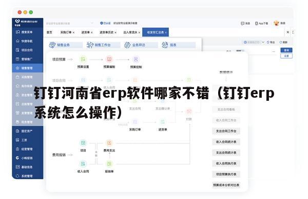 钉钉河南省erp软件哪家不错（钉钉erp系统怎么操作）