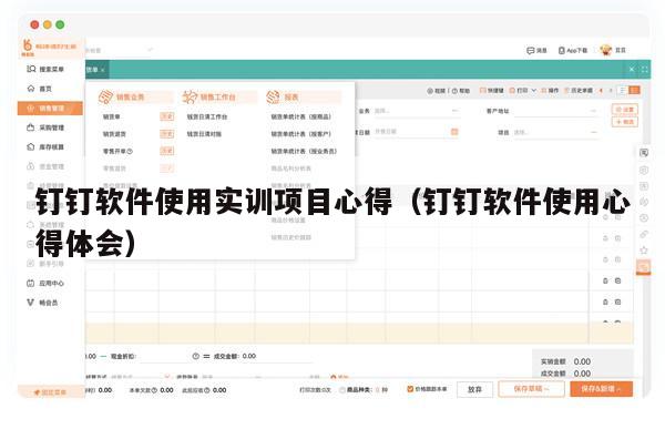 钉钉软件使用实训项目心得（钉钉软件使用心得体会）