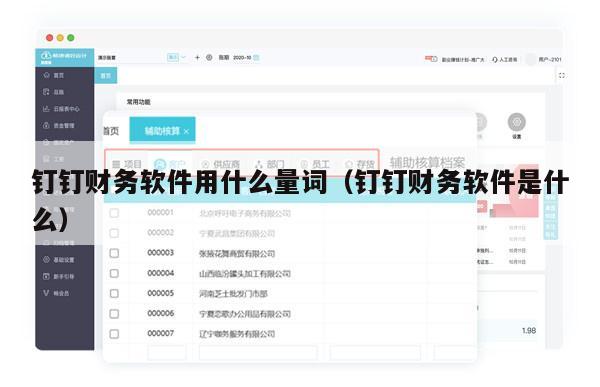 钉钉财务软件用什么量词（钉钉财务软件是什么）