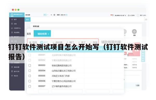 钉钉软件测试项目怎么开始写（钉钉软件测试报告）