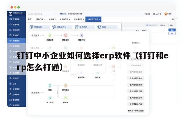 钉钉中小企业如何选择erp软件（钉钉和erp怎么打通）