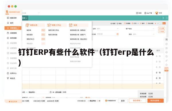 钉钉ERP有些什么软件（钉钉erp是什么）