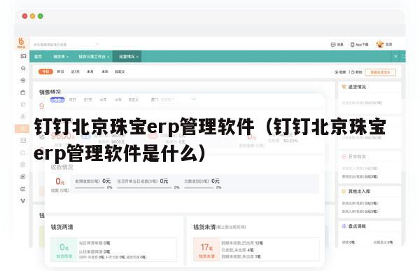 钉钉北京珠宝erp管理软件（钉钉北京珠宝erp管理软件是什么）