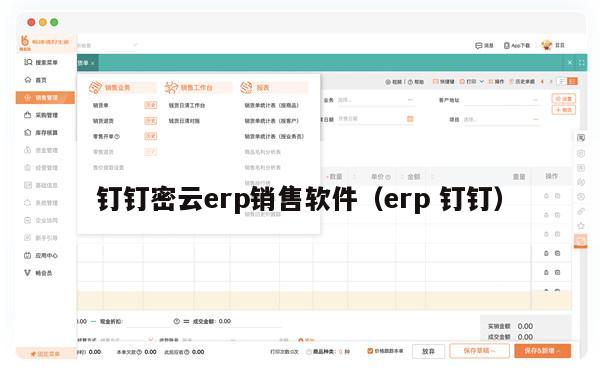 钉钉密云erp销售软件（erp 钉钉）