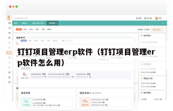 钉钉项目管理erp软件（钉钉项目管理erp软件怎么用）