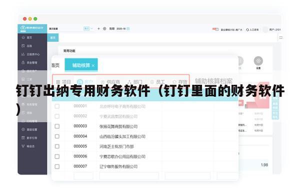 钉钉出纳专用财务软件（钉钉里面的财务软件）