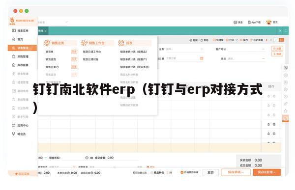 钉钉南北软件erp（钉钉与erp对接方式）